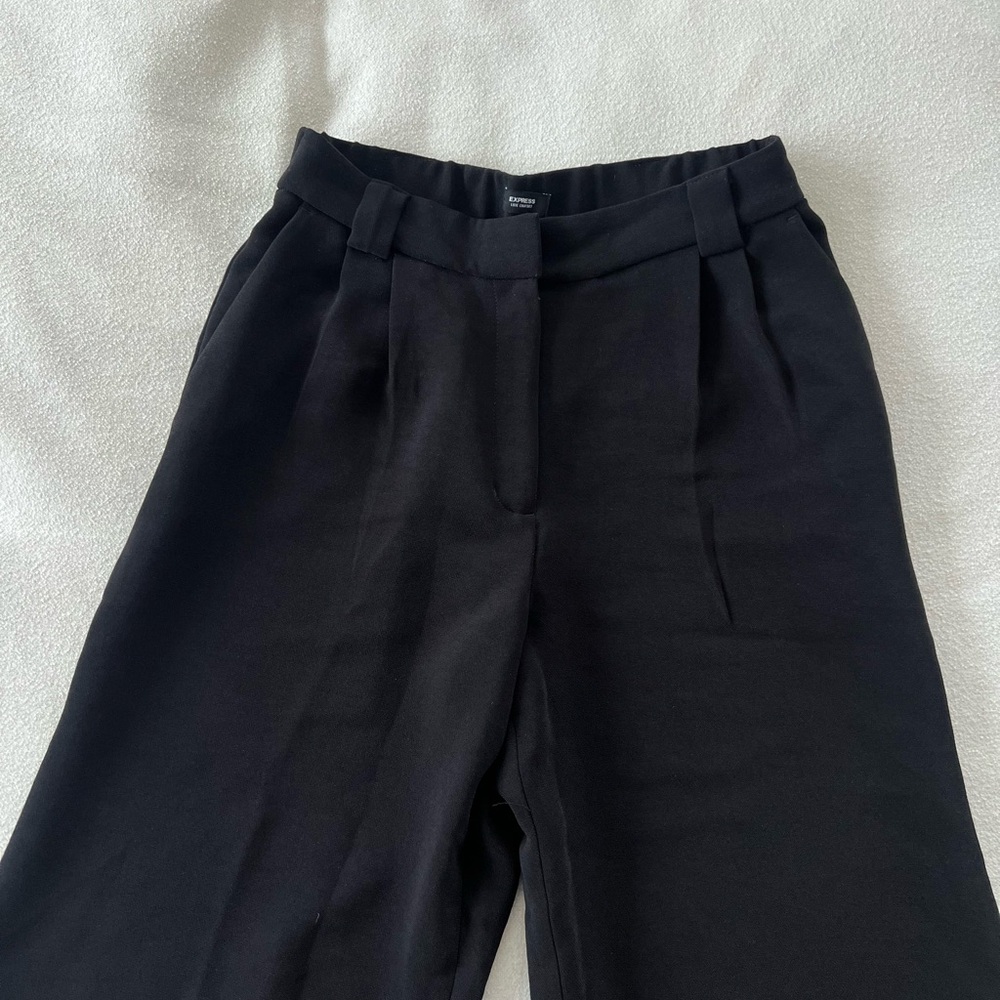Express Black Wide Leg High-Waisted Pants